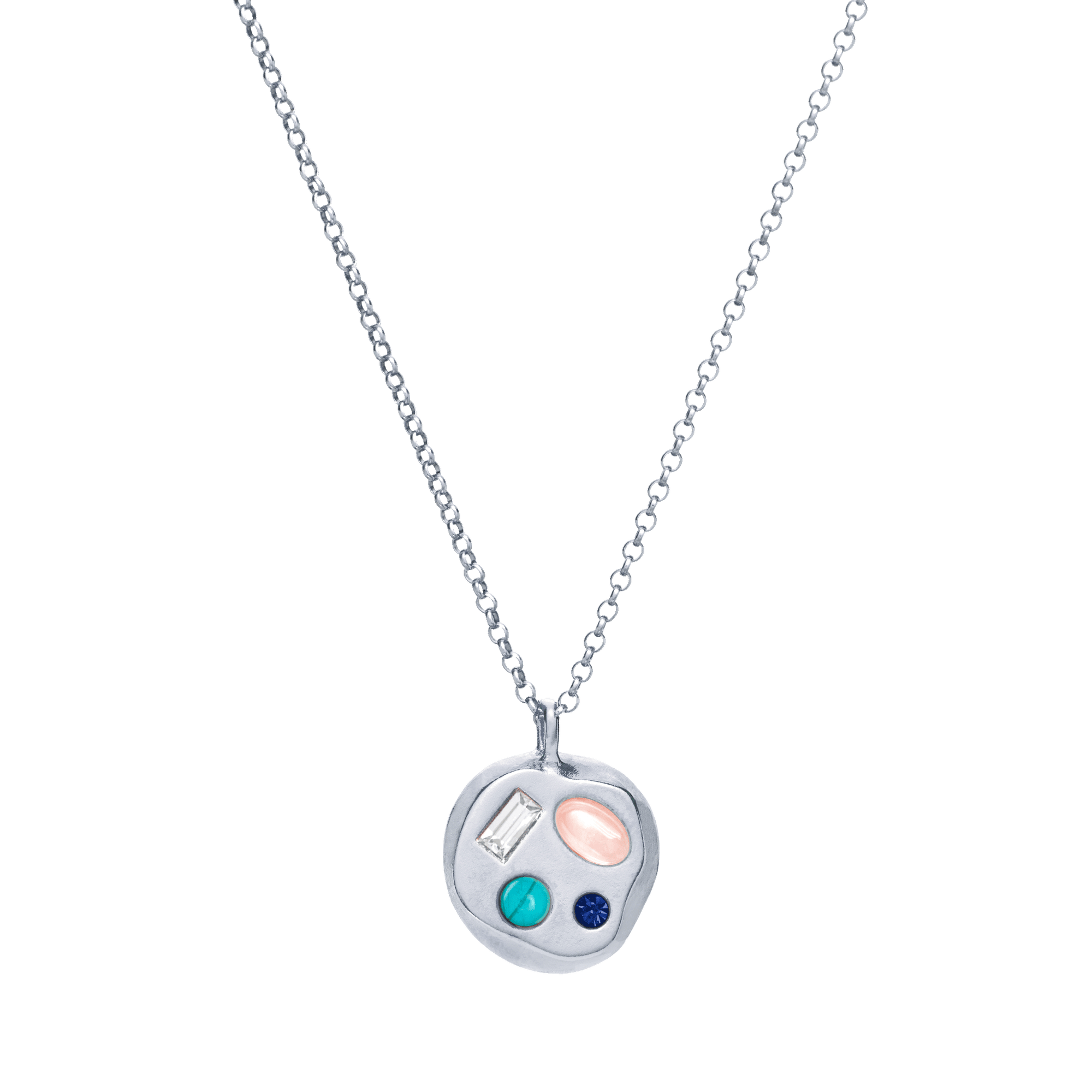 The April Fourth Pendant in Sterling Silver