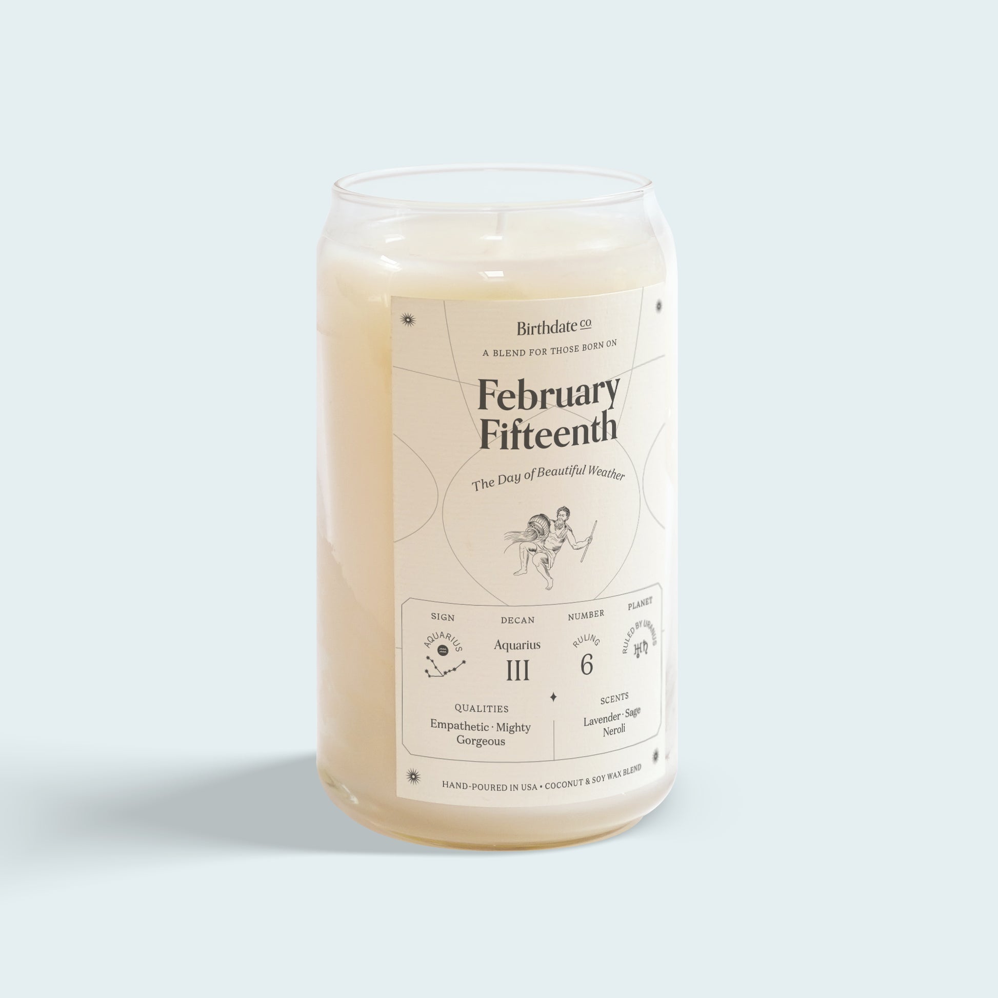 The February Fifteenth Birthday Candle