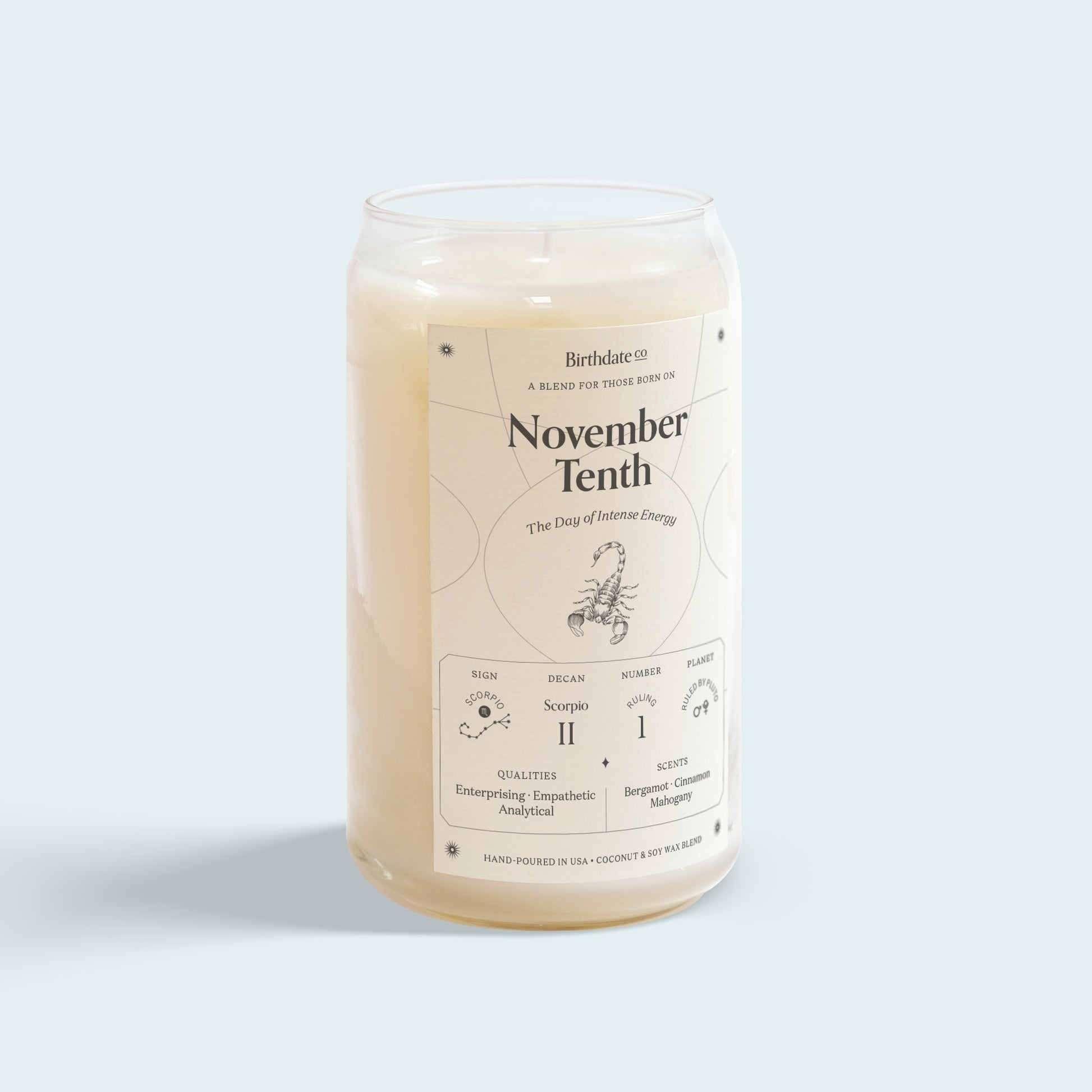 The November Tenth Birthday Candle